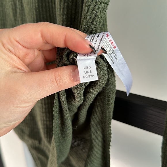 Free People Turtleneck Knit Bodysuit Army Green - Picture 5 of 8